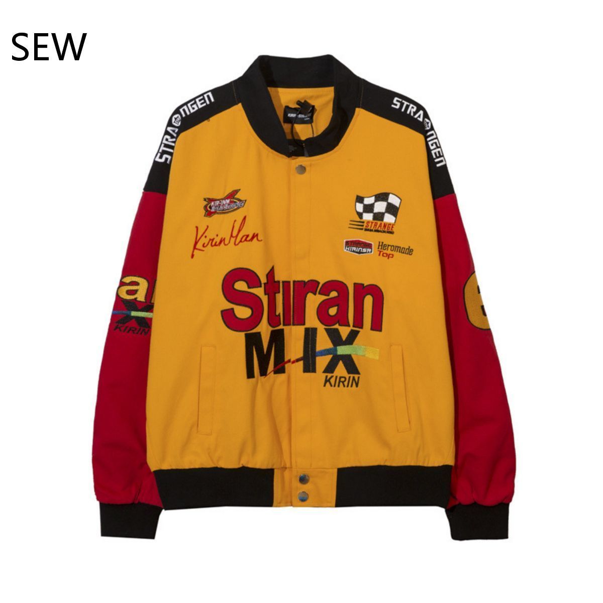 

Men's Jackets American Vintage Racing Suit High Street Ins Style Letter Embroidered Baseball 230213, Yellow