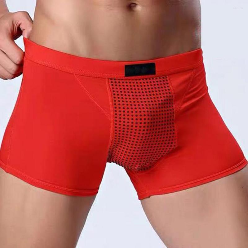 

Underpants Chic Men U Convex Massage Underwear Soft Augment Confidence Boxers, Black