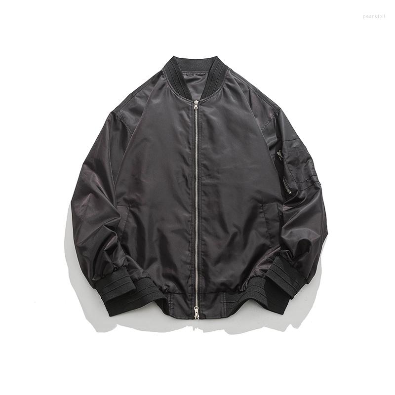 

Men's Jackets 2023 Fashion Men Casual Solid Color Slim Bomber Jacket Overcoat Arrival Baseball Men's -3XL Top, Black
