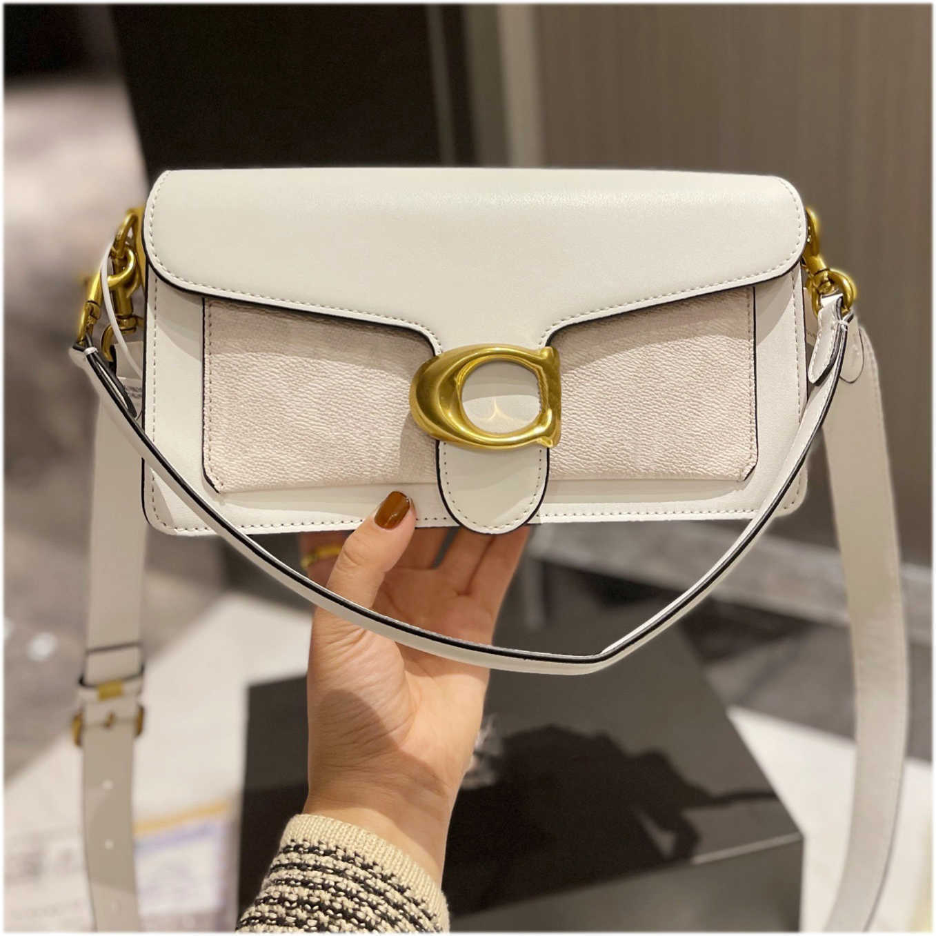 

Shoulder Bags Women Black Chai bag Casual Handbag Leather tabby Designer tote Envelope Cross body Female Men's Purses, #14