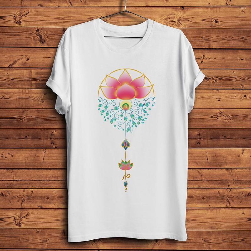 

Men' T Shirts Buddhism Lotus Tshirt Men Summer White Short Sleeve Casual Shirt Unisex Streetwear Tee, 3760