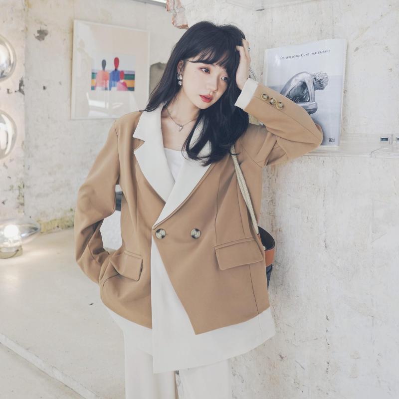 

Women' Suits SuperAen Women' Suit Coat Korean Style Design Temperament Casual Top Fashion Blazers For Women, Khaki