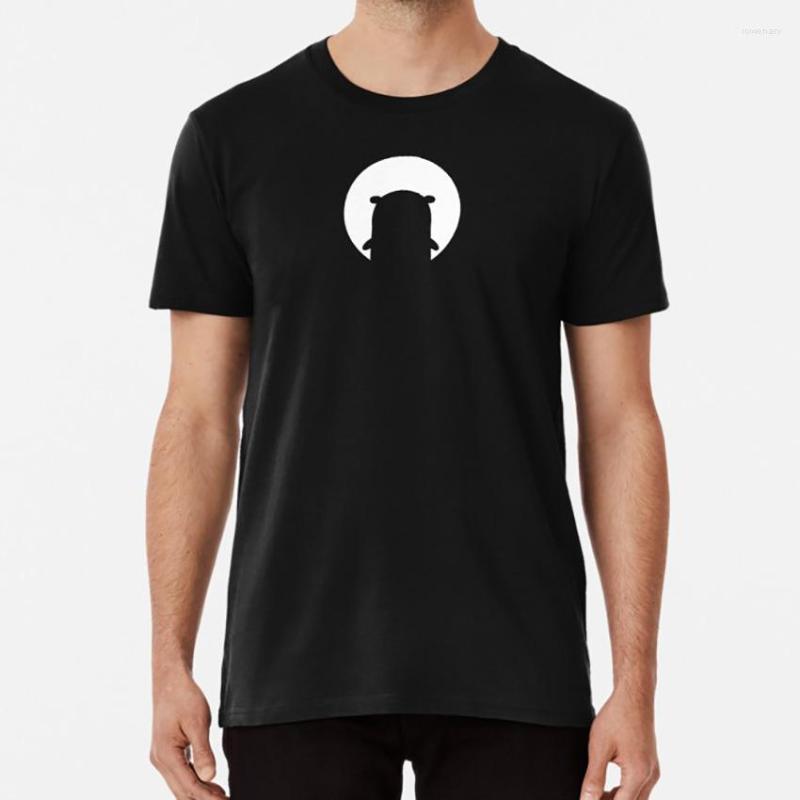 

Men's T Shirts Golang Gopher White Silhouette Shirt Go Stickers Logo, Black