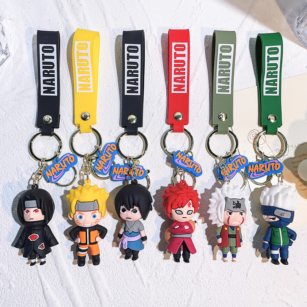 

Cute Animation Jewelry KeyChain Different 6 Design PVC Key Ring Accessories