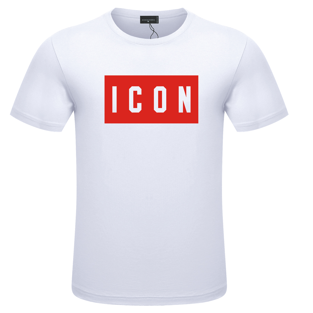 

High Quality Men' T Shirt Summer Clothes ICON D2 t shirt O Neck Designer Short Sleeve TShirts Watercolor Spray Paint Top Men Black White Tshirt Trend, Dt001-6