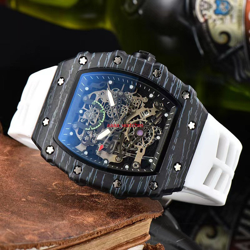 

R Personality wood watch business carbon fiber men quartz watches high-end creative fashion simple table