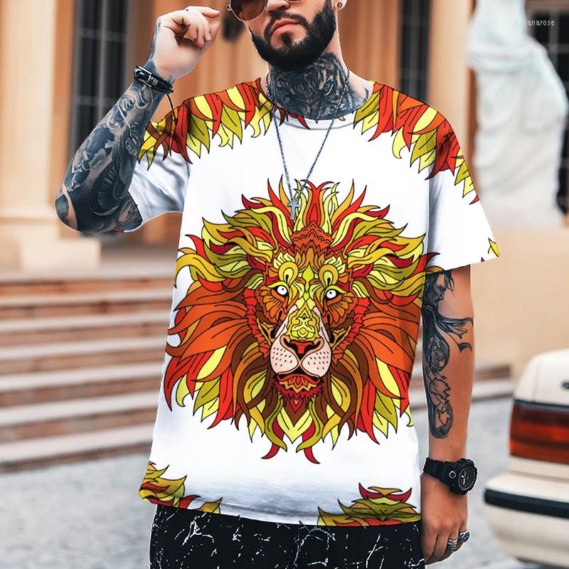 

Men's T Shirts Men's Women's Street Trend T-shirt Hip Hop Harajuku Style Lion Print Leica Polyester High Quality Brand Tees S-5XL, Wms310