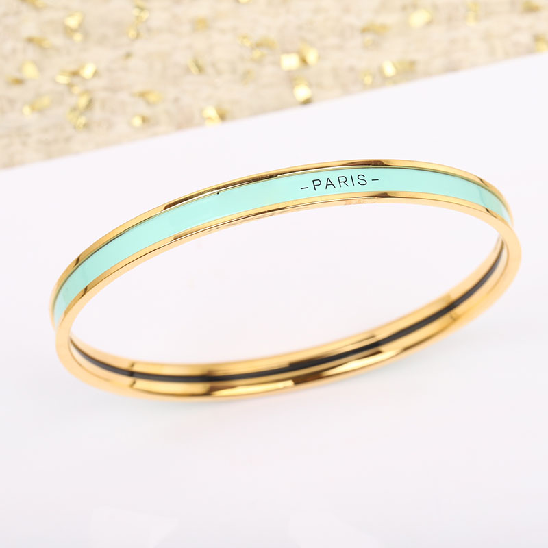 

Enamel clic bangle for women charm bracelets thin new version
