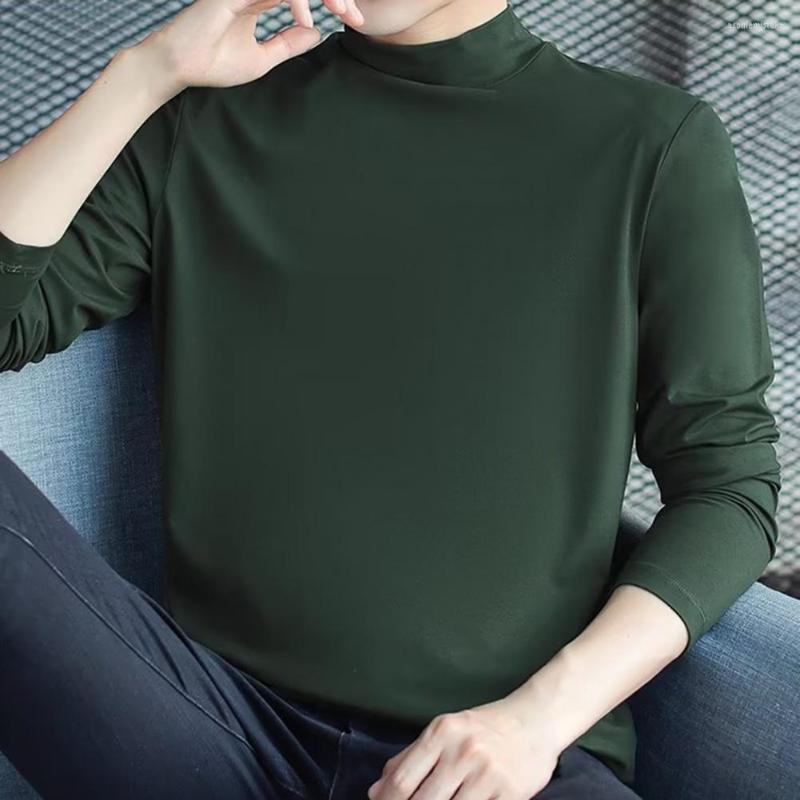 

Men's T Shirts Comfortable Trendy Plus Size Casual Basic Men Fall T-shirt Skin-touch Autumn Cozy For Daily Wear, Atrovirens