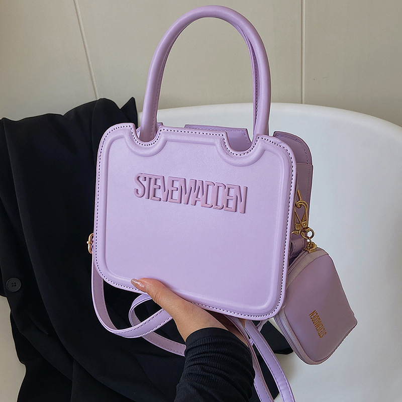 Sac à main de créateur à la mode Petit carré vert mode bonbon couleur fourre-tout sacs épaule des femmes le sac fourre-tout PU sac à main en cuir