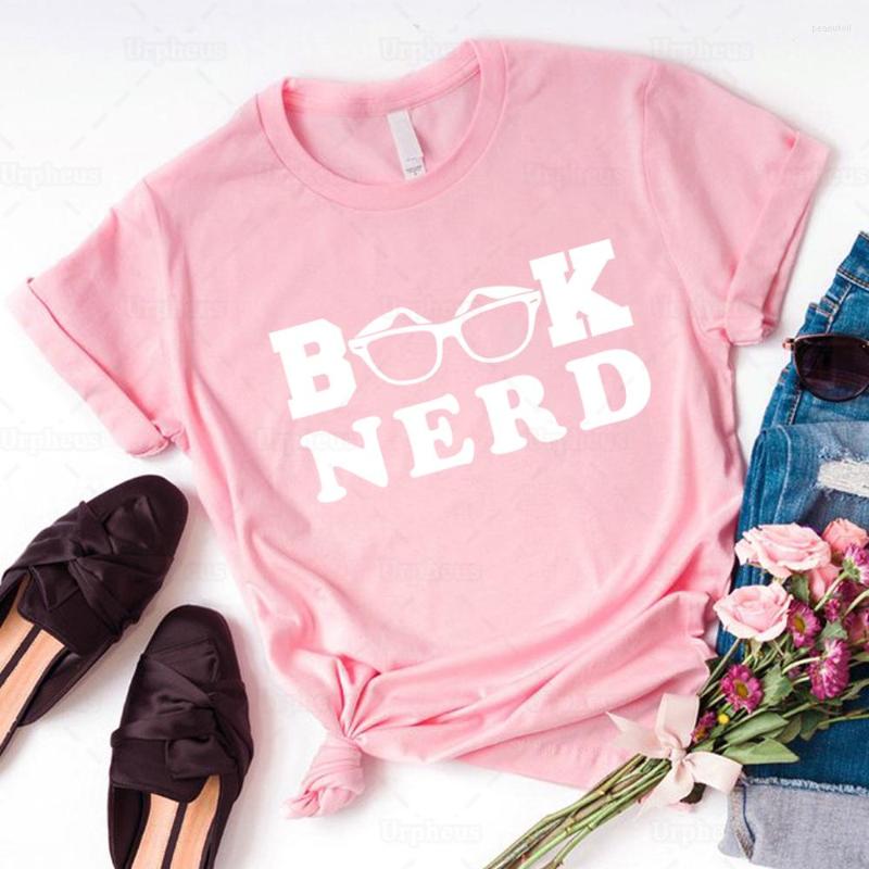 

Women' T Shirts Book Nerd Shirt Harajuku Style Kawaii For Birthday Gift Aesthetic Tee, Black
