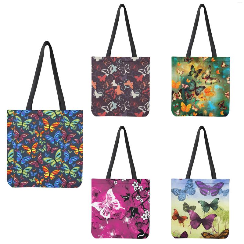 

Evening Bags FORUDESIGNS Beautiful Butterfly Printed Personality Girl Shoulder Bag Art Large Capacity Storage Outdoors Packs Bolso De Mujer, Jypbc3017dh