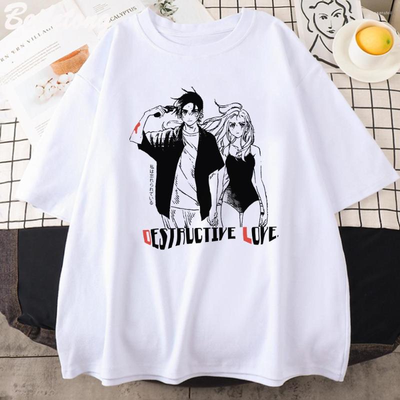 

Women's T Shirts Summertime Render Japanese Anime Shirt Shinpei Ajiro And Ushio Kofune Manga Prints 2023 Summer Cotton Casual Men Women, White