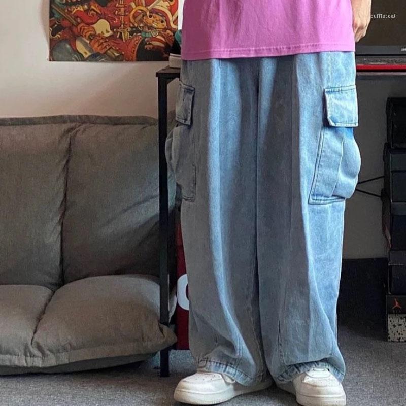 

Men' Jeans Baggy Trousers Male Denim Pants Black Wide Leg Men' Cargo Korean Streetwear Hip Hop Harajuku