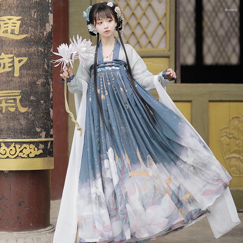 

Stage Wear Hanfu Dress Women Chinese Traditional Folk Dancing Costume Girl Dance Lady Fairy Cosplay Clothes Oriental Ancient Suit 2023, Color2