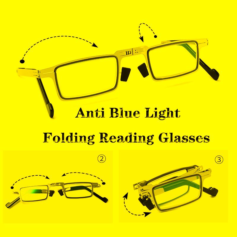 

Sunglasses Presbyopic Anti Blue Light Reading Glasses Fashionable Foldable Pocket Reader For Men Women Eyeglasses 1.0 1.5 2.0 2.5Sunglasses