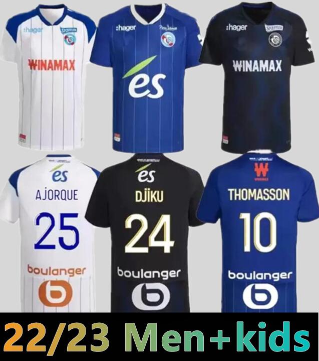 

22 23 RC Strasbourg Alsace soccer jerseys Gameiro AJORQUE maillot de foot home away 3rd 2022 2023 THOMASSON LiENARD DIARRA Diallo DJIKU SISSOKO AHOLOU football shirt, Adult