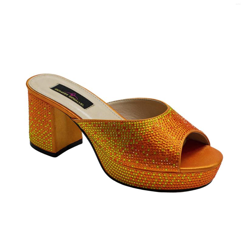 

Sandals Open Toe Designer Chunky Mules Bling Starry High Heels For Party Women Lady Platform Shoes 2023 Sandal, 278-6gold
