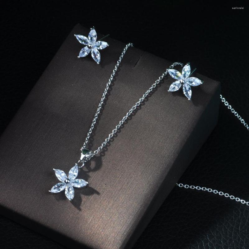 

Necklace Earrings Set Fashion Luxury Boom Women Engagement Cubic Zirconia Earring Dubai Jewelry Jewellery Addiction N-273, Picture shown