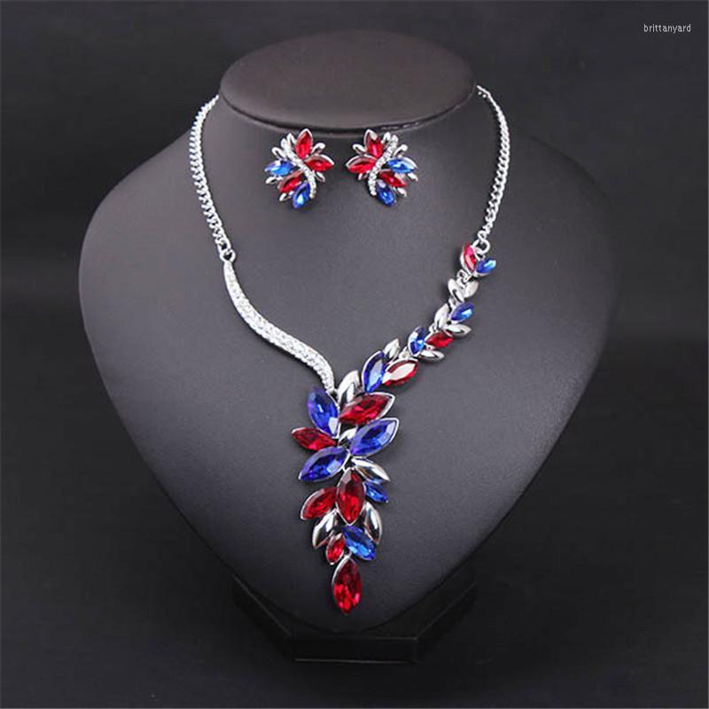 

Necklace Earrings Set & Statement Choker Crystal Bridal Wedding Party Jewelry Women Evening Jewellery African Collar FashionEarrings Brit22, Picture shown