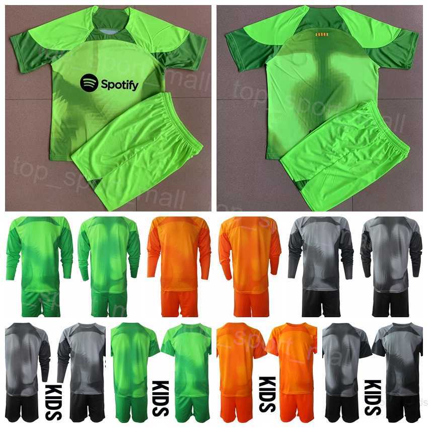 

Club Team Long Sleeve Goalkeeper GK Soccer 1 Marc-Andre Ter Stegen Jerseys Set 26 Inaki Pena 1 Antoni Ramallets 36 Arnau Tenas Football Shirt Kits Men Youth BaSai, Kids