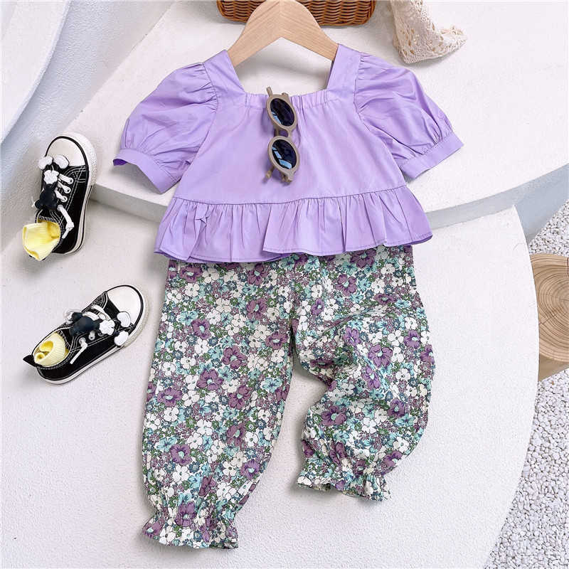

Sets LZH Summer Fashion Suit Children Clothing Sweet Baby Girls Set Printing Pcs Outfit For Kids Costume Years, Green