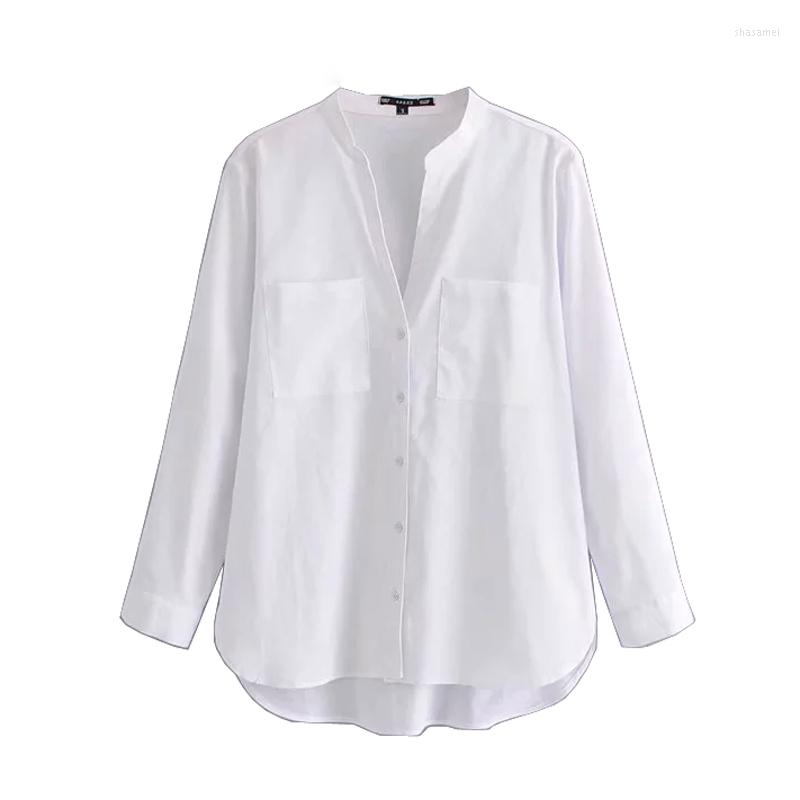 

Women's Blouses PERHAPS U Women White Solid Long Sleeve V Neck Shirt Blouse Spring Office Lady B0496, Picture shown