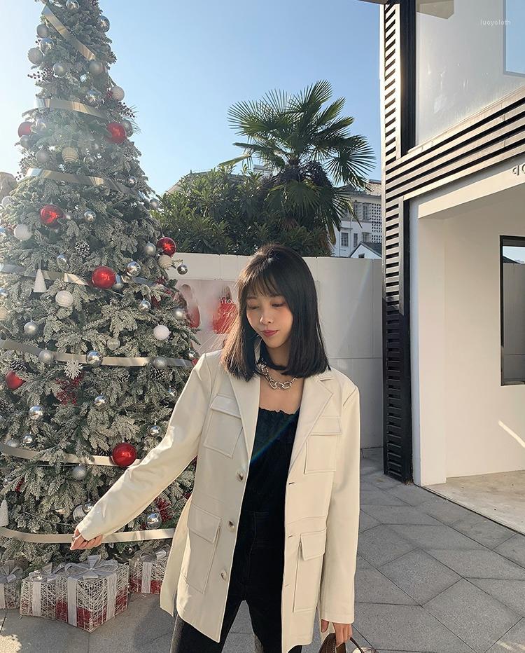 

Women's Leather 2023 Real Jackets For Woman White Genuine Sheepskin Coats Famale Long High Quanlity Chaquetas Cuero Mujer SQQ12