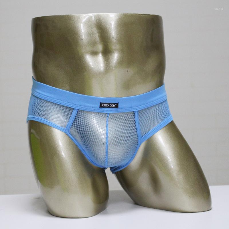 Underpants Cockcon Sexy Men Underwear Nylon Mesh Mens Briefs Transparent Erotic Pouch Men&#039;s Panties Gay Slips Low Waist Male-image-841716916