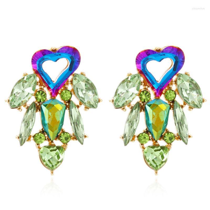 

Dangle Earrings Fashion Heart-shaped Artificial Crystal Temperament Luxury