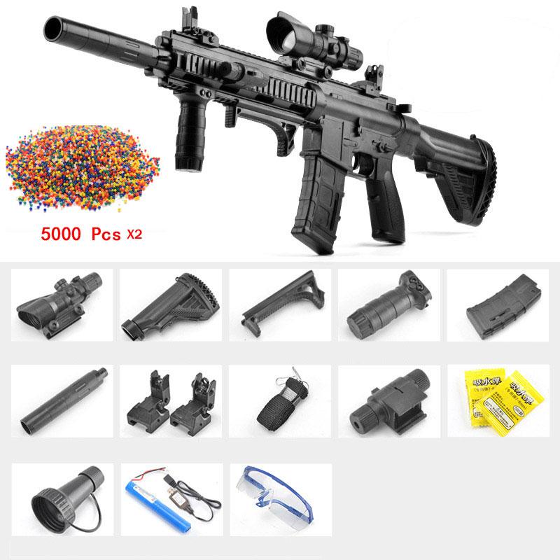 

M416 Electric Automatic Rifle Water Bullet Bomb Gel Sniper Toy Gun Blaster Pistol Plastic Model For Boys Kids Adults Shooting Gift-1