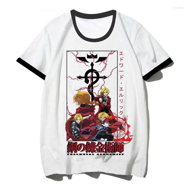 

Men's T Shirts Fullmetal Alchemist Top Tees Male White Shirt Grunge Streetwear 2023 Funny Tshirt Graphic Couple Clothes, Picture shown