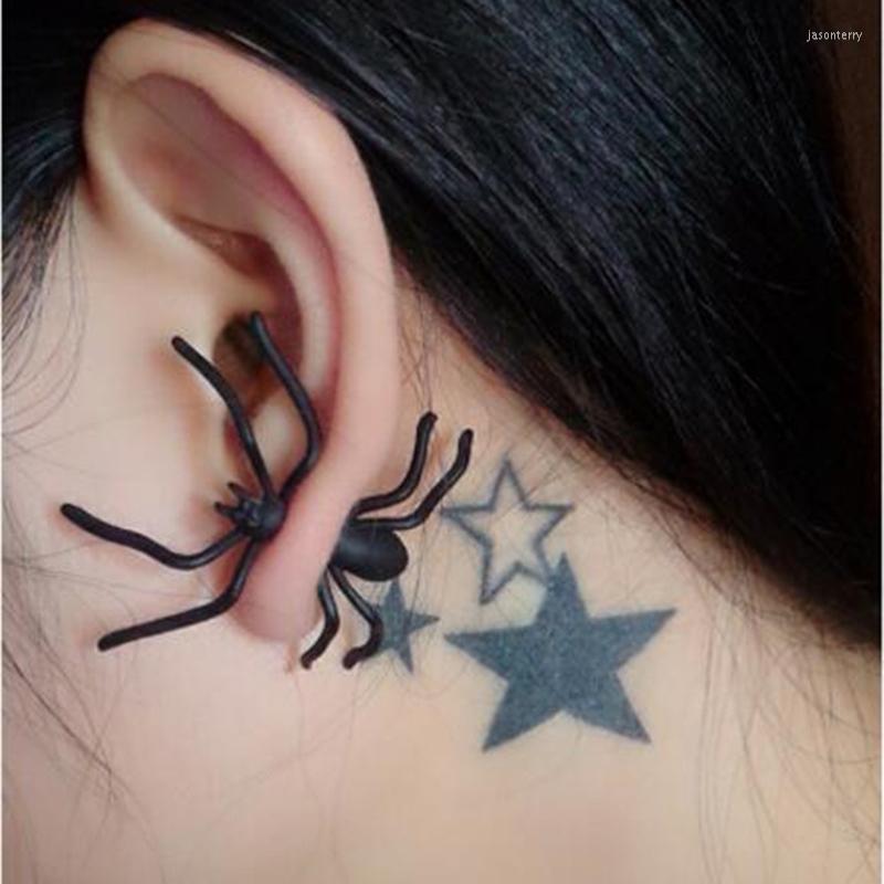 

Stud Earrings Wholesale 2023 Fashion Brincos Oorbellen Bijoux Maxi Statement Black Paint Spider Punk For Women Jewelry