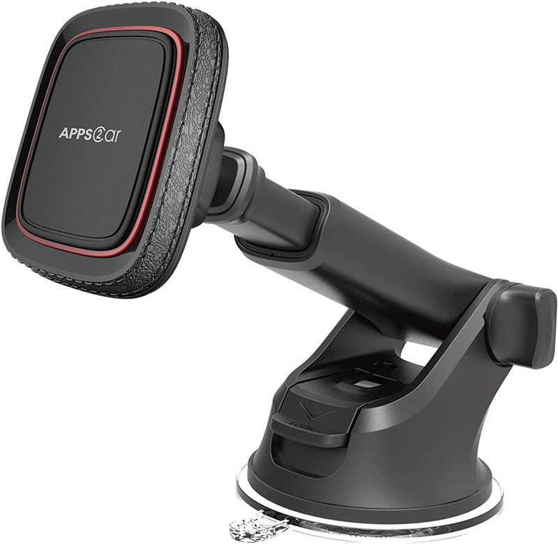 

APPS2Car Magnetic Phone Car Mount, Universal Dashboard Windshield Industrial-Strength Suction Cup Car Phone Mount Holder with Adjustable Telescopic Arm, Black
