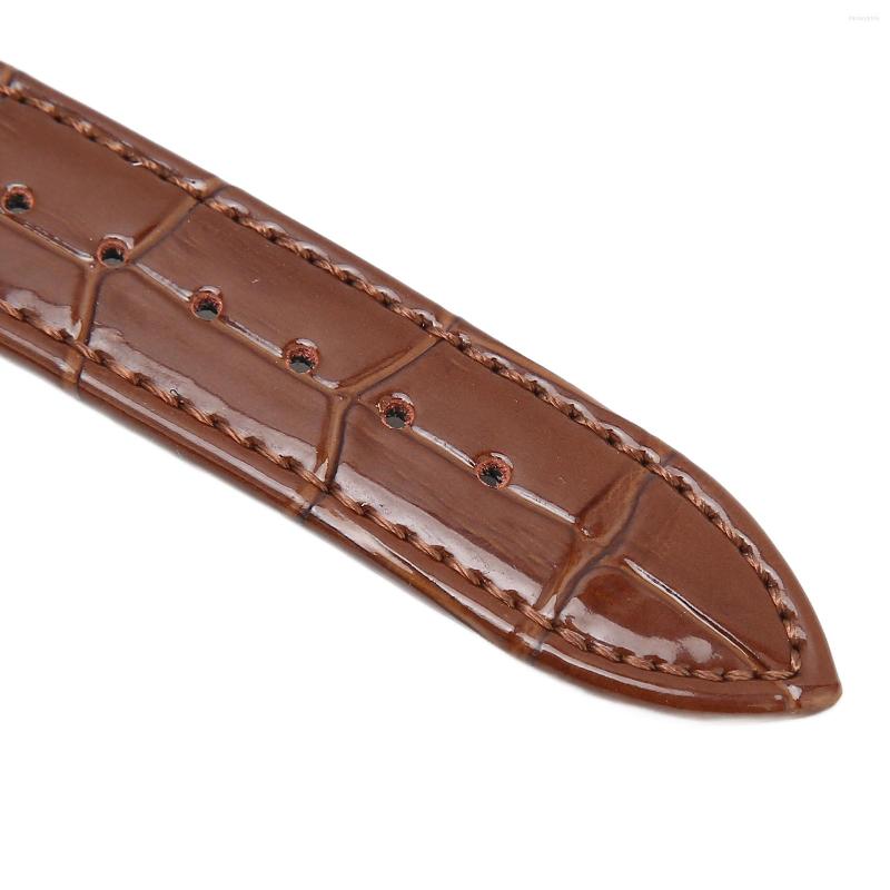 

Watch Boxes Brown Pin Buckle Band PU Leather Universal Replacement Strap Accessory