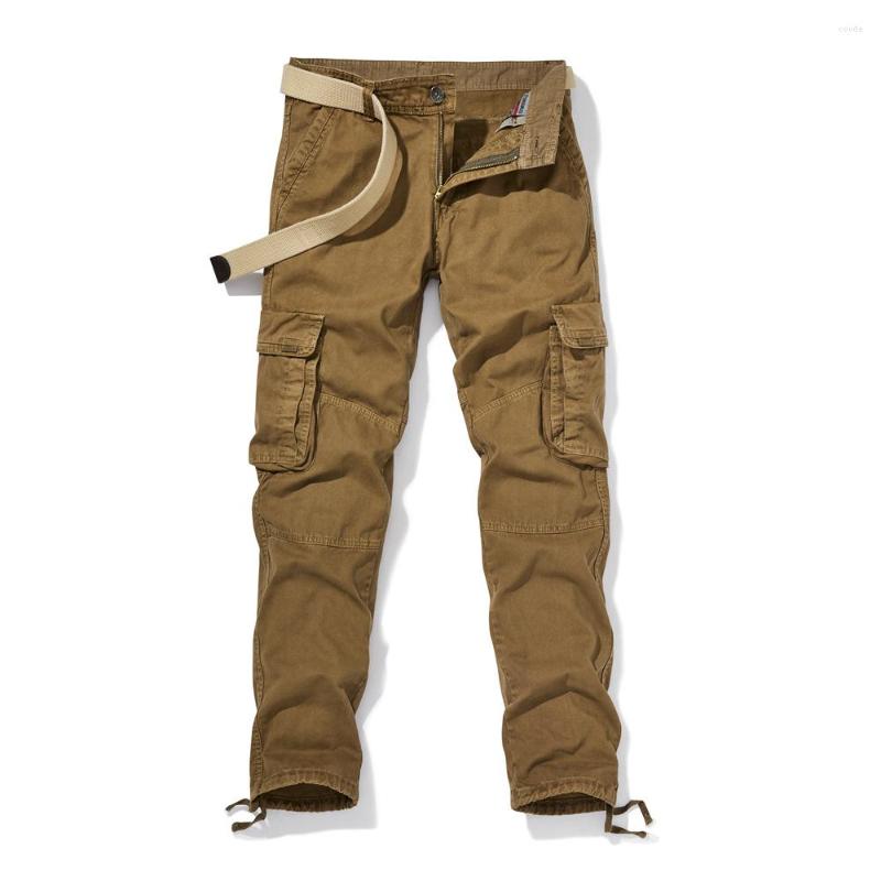 

Men's Pants Spring Autumn Men Stylish Cotton Cargo Casual Multiple Pockets Outdoors Trousers Fishing Hiking Climbing Hombre, Black