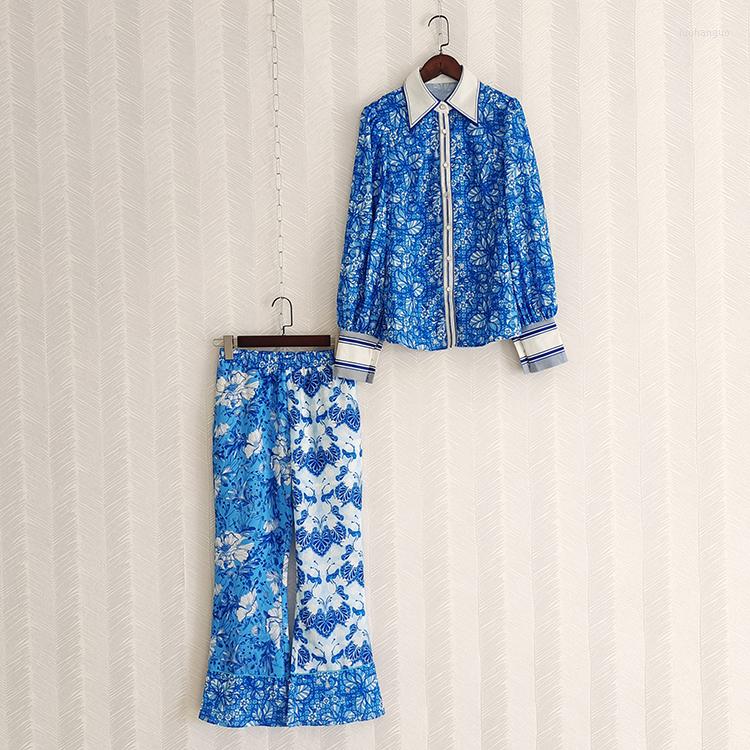 

Women' Two Piece Pants Z1154 Fashion Women' Sets 2023 Runway Luxury European Design Party Style Clothing, Picture shown