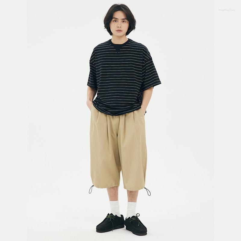 

Men's Pants Pant Summer Men Cityboy Japan Streetwear Fashion Loose Casual Straight Trousers Male Unisex Calf-length Wide Leg, Black