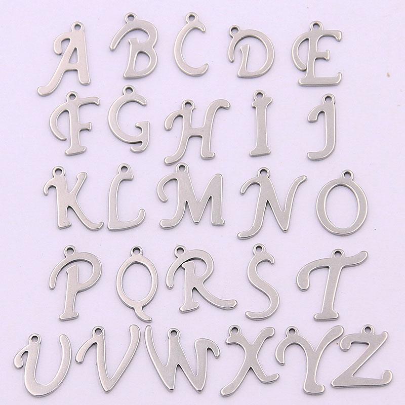 

Charms 26Pcs English Letter 10Pcs Arabic Numerals 316 Stainless Steel Metal Stamping Blanks Diy Charm Pendant Necklace AccessoriesCharms