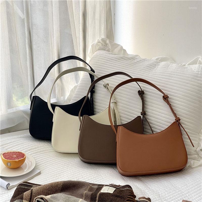 

Evening Bags Vintage Women High Quality PU Leather Shoulder Bag Ladies Female Handbag Underarm, Brown