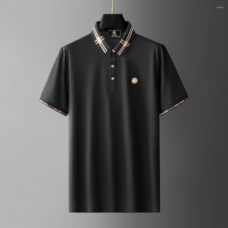 

Men's Polos Luxury High-end Brand Short Sleeve Polo Shirt Men's Lapel Top Designer Summer Fashion Embroidered T-shirt Casual Wear, Black