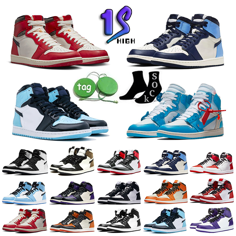 

Jumpman 1s men women Basketball shoes University Blue Dark Mocha UNC Light Smoke Grey Hyper Chicago