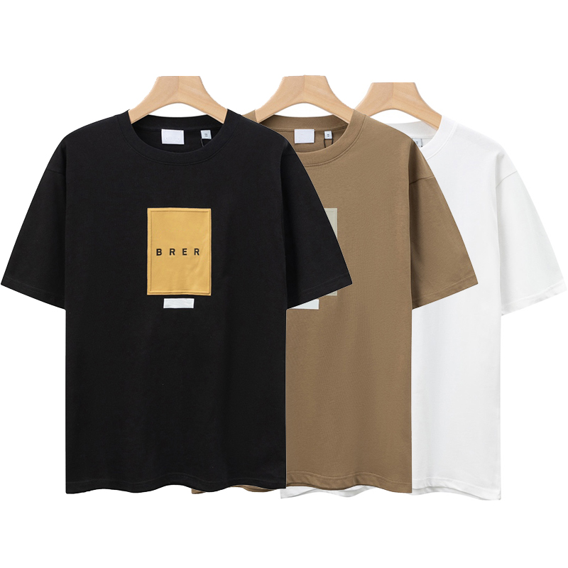

Designer Fashion Men's T-Shirts Loose Oversized Shirts Label Applique Sticker T-Shirt 2023 Spring Summer Casual Mens Womens Couples T Shirt Pure Cotton Thick Tops Tees