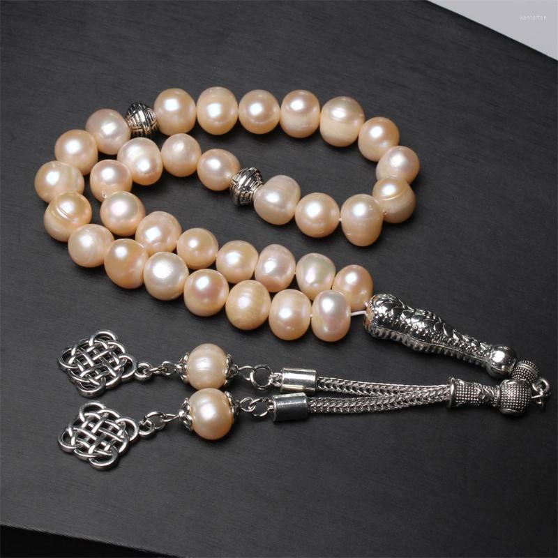 

Strand Pearl Misbaha Prayer Beads Design 10-11mm Natural Freshwater Tasbih 33 Rosary Muslim Tesbih Sibha Tasbeeh Gifts