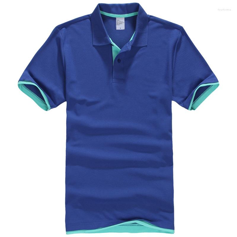 

Men's Polos 2023 Men Polo Shirt Summer Classic Solid Short Sleeve Shirts Male Top Tees Women, Navy yellow