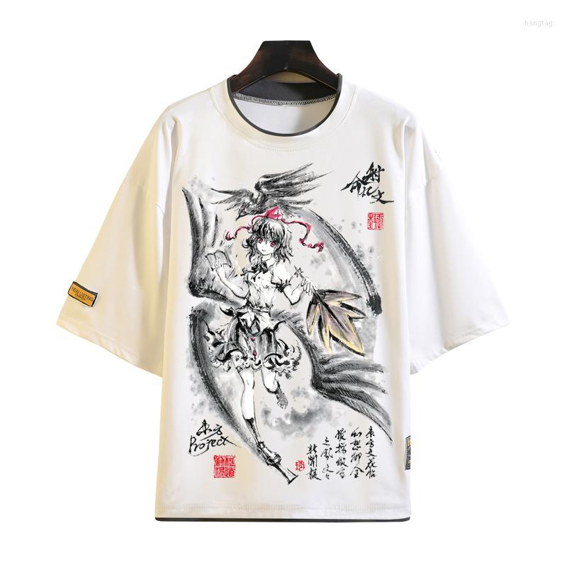 

Men's T Shirts Anime Touhou Project T-shirts Men Women Cosplay Shirt Ink Painting Short Sleeve 02, 10