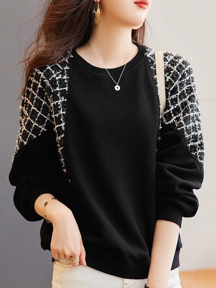 

Women' Hoodies Simple And Atmospheric Autumn Winter Sweatshirt Loose Versatile Slim Women' Paneled With Casual Long Sleeves, Black