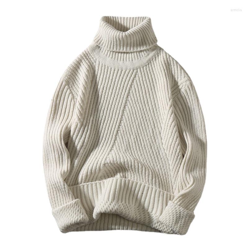 

Men's Sweaters 2023 Autumn And Winter Main Push Men's Fashion Thick Turtleneck Pullover Warm Sweater, Black