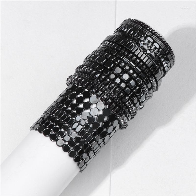 

Strand Black Hematite Bracelets Weight Loss Effective Men For Women Healing Beads Bracelet Health Jewelry Pulseras