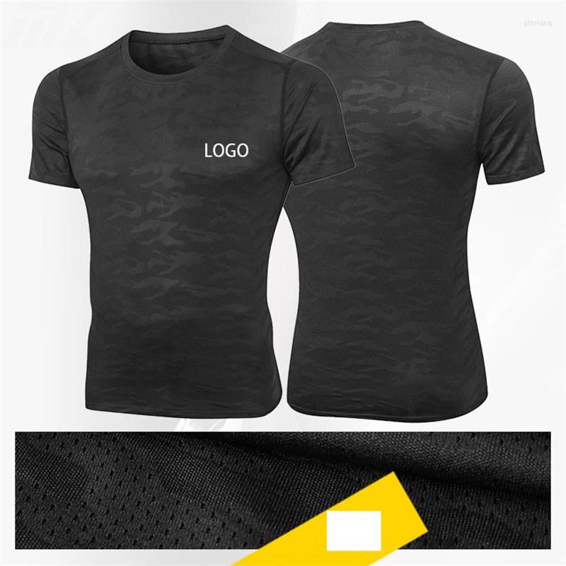

Men' T Shirts 083 LOGO Sports T-shirt Men' Short-sleeved Loose European And American Trend Casual Camouflage Printing, Black